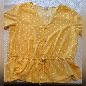 Loft Peplum Polka Dot Women's Top